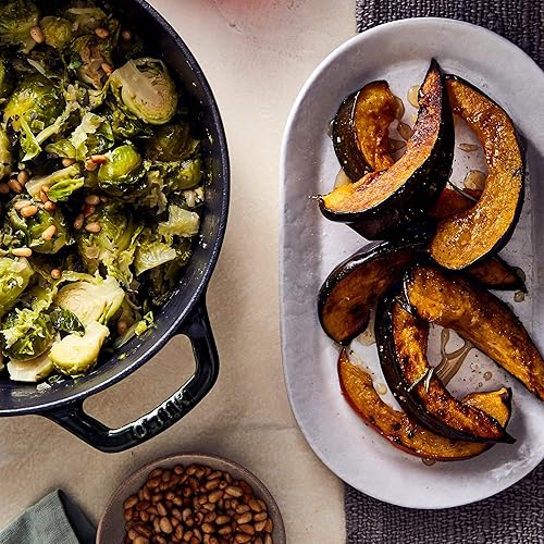 Vista 78 de Milo by Kana 3.5-quart Enameled Cast Iron Dutch Oven with Lid Premium Casserole Cooking Pot Enamel Coating Inside and Out Oven Safe and White