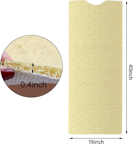 Miniatura 2 de Leotruny Tapete de ducha para bañera de 40 x 16 pulgadas, antideslizante, suave, de PVC, para baño (C02-beige)