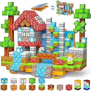 Magnetic Blocks, Magnetic Building Blocks,STEM Constructions Magnet Blocks for Kids, Boys and Girls Age 3+ Years Old, Building Toys Gifts for Kids 84PCS 1" Large Size