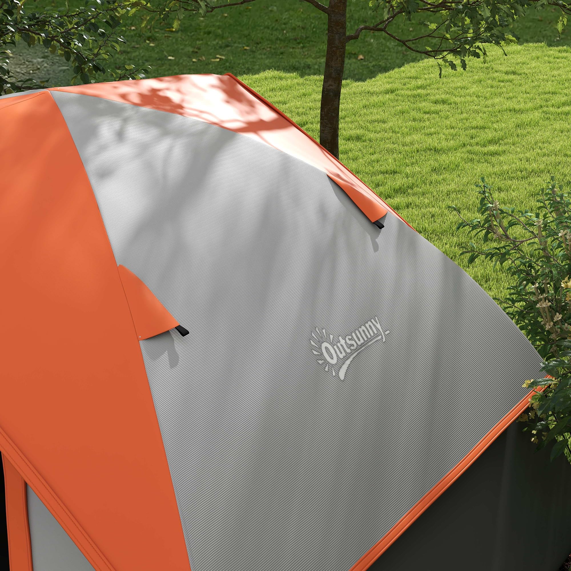 Outsunny Kuppelzelt für 2 Personen Leicht Wasserdicht Familienzelt | Mit Tür&Fenster, Packtasche, Haken, Stabil Campingzelt mit 3000mm Wassersäule, Zelt für Camping Reise Trekking Garten