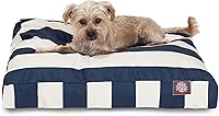Vista 31 de Majestic Pet Cama rectangular para perros medianos a rayas, lavable, cama antideslizante y cómoda para mascotas, cama para perros con funda