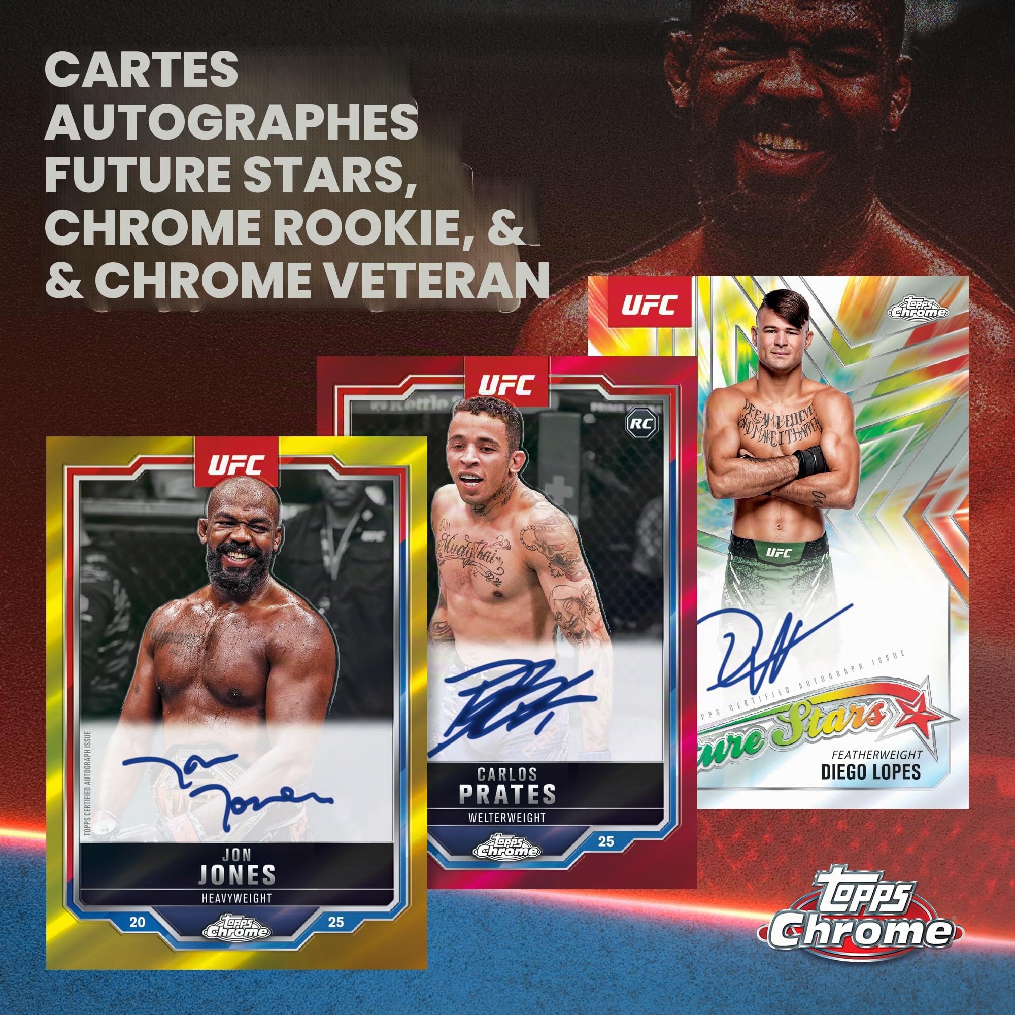 Topps Chrome UFC 2025 - Scellé en Usine - Mega Box