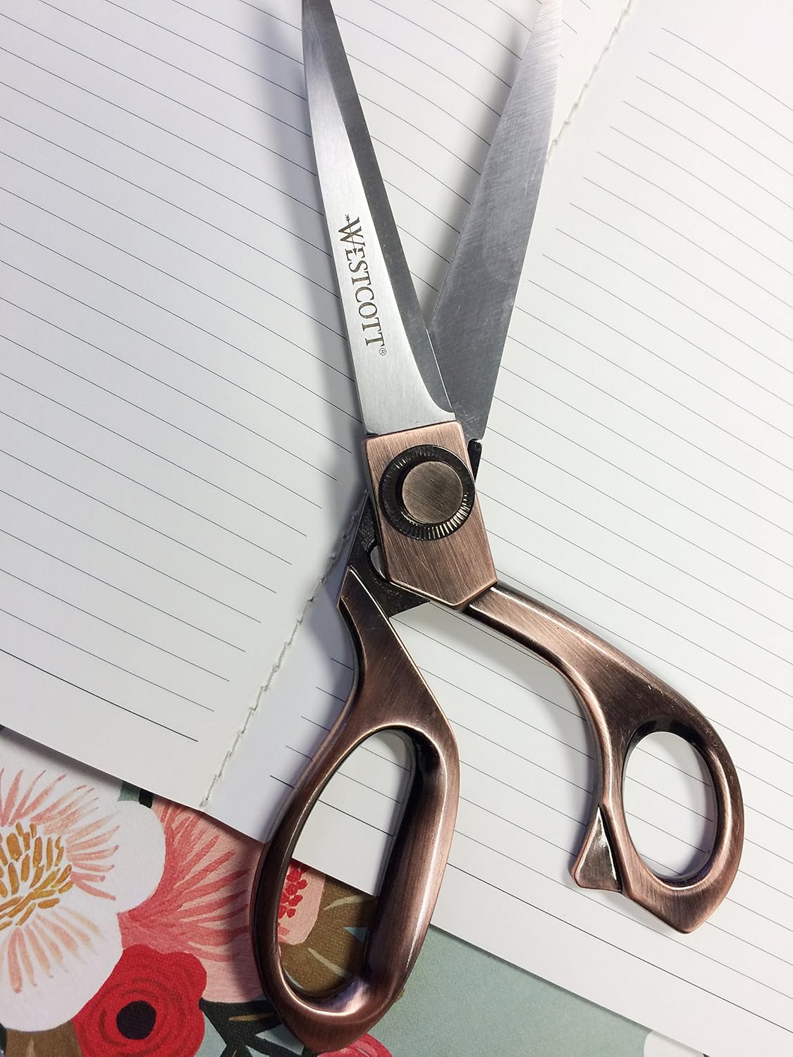Westcott E-16459 00 Vintage Scissors, 9 cm Stainless Steel Blades, Copper Handle, 8"