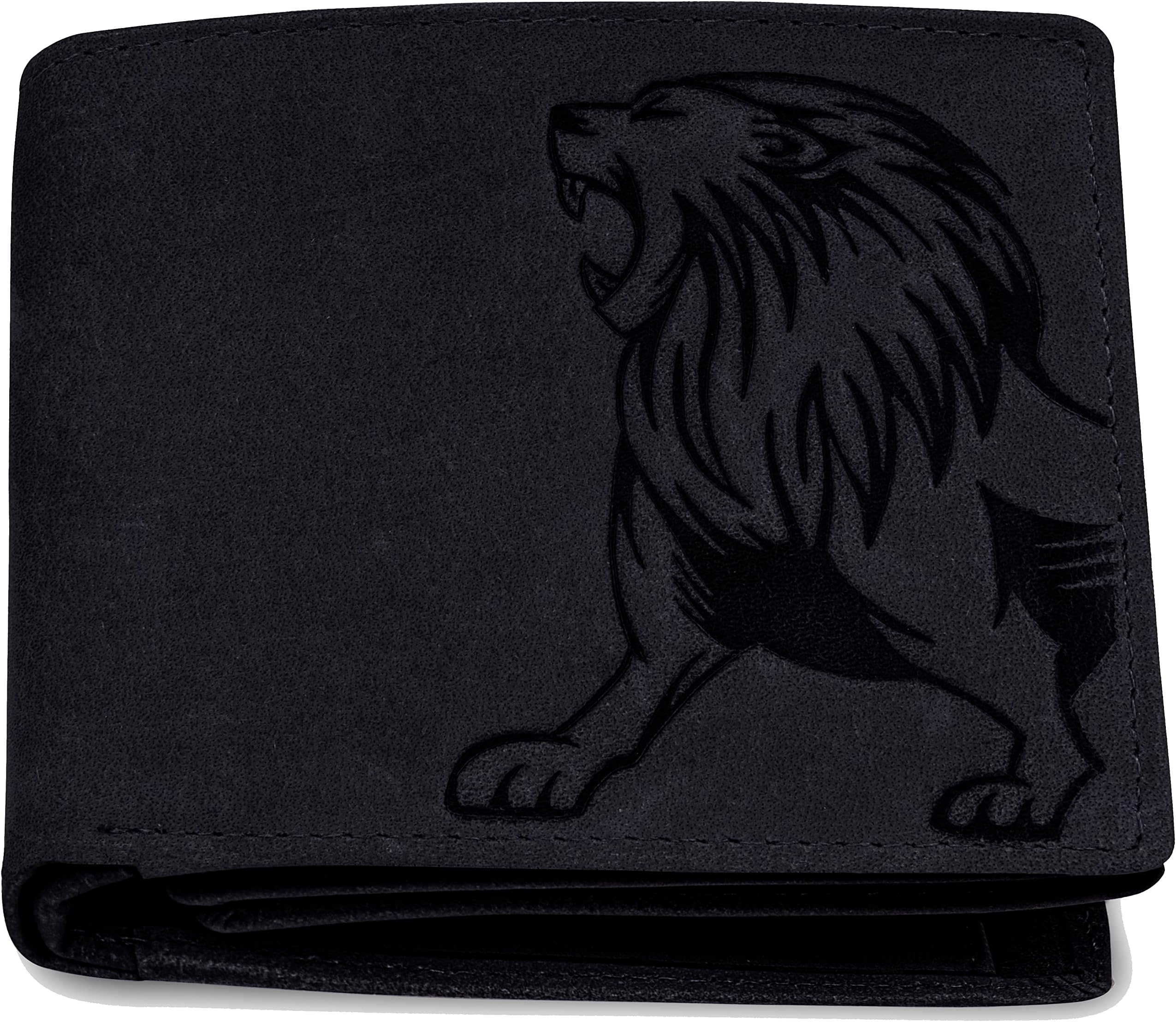 URBAN FOREST Leo RFID Blocking Vintage Black Leather Wallet for Men