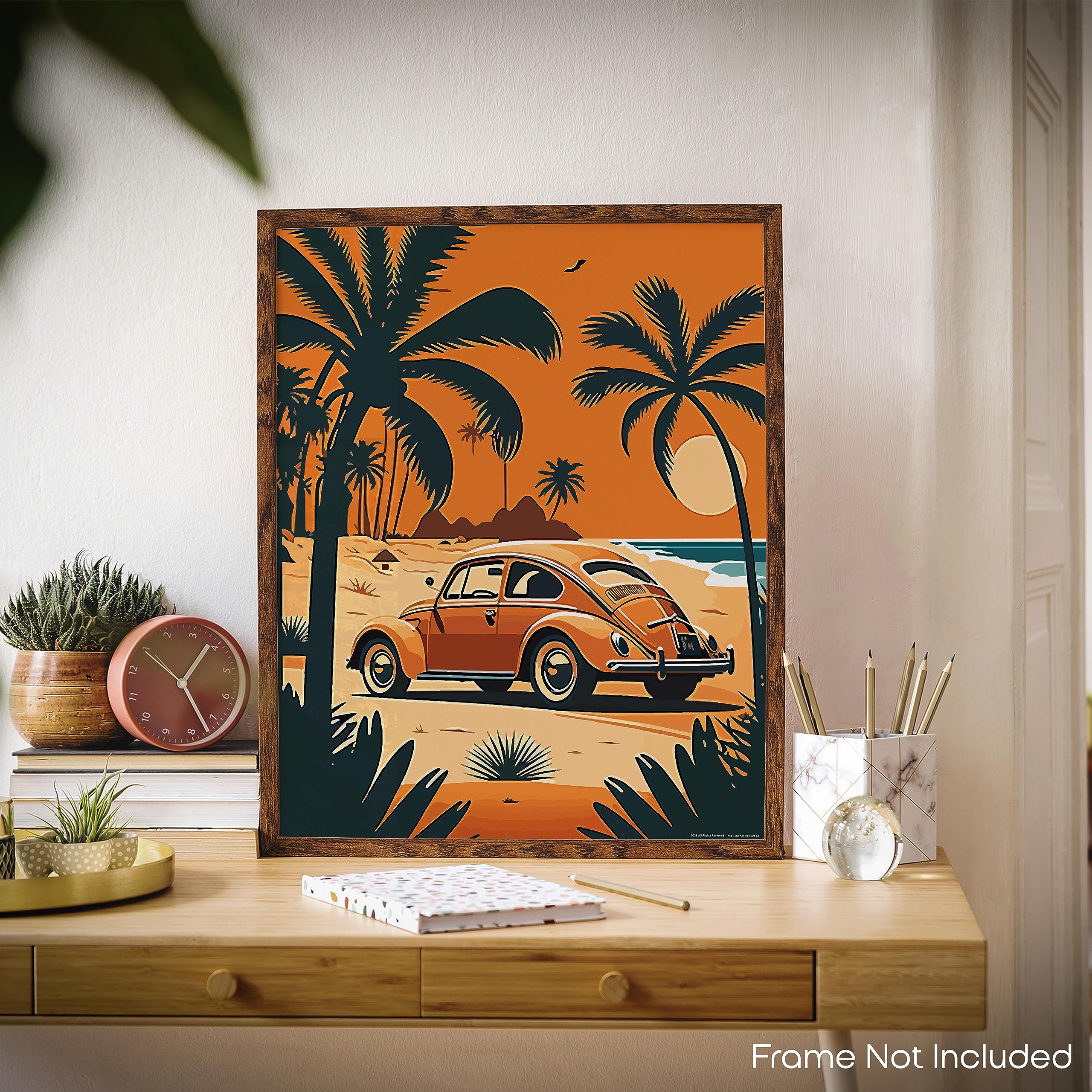 Amazon.com: Inspirational Wall Art Co. - Orange Beetle | Retro