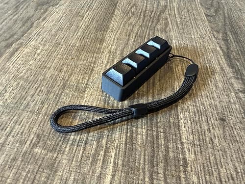 Miniatura 3 de Juguete para ansiedad con interruptor mecánico de cuatro botones  Juguete estimulante, alivio del estrés, TDAH (base negra, teclas negras)