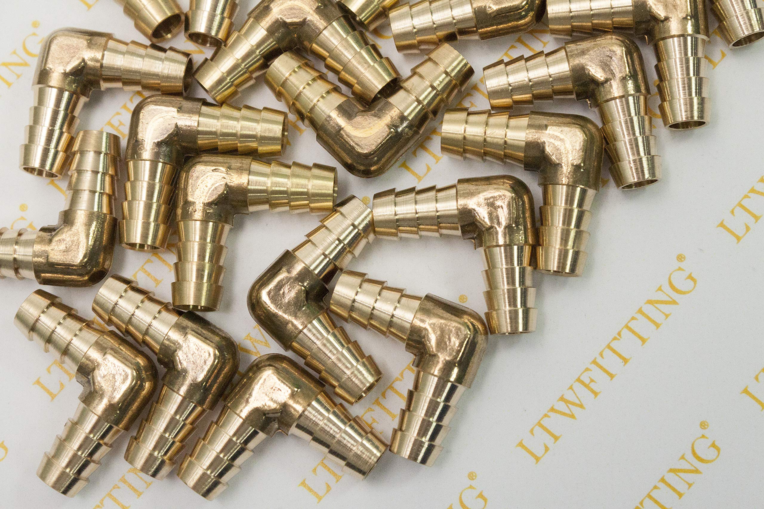 2-Pack Solid Brass Barb Fittings 3/8" X 3/8" Hose ID Coupler – Air Fuel Water