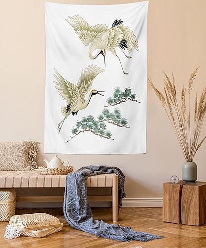 Miniatura 32 de Lunarable Tapiz de girasol tamaño Queen, ramo de ilustraciones inspiradas en la naturaleza abstracta composición retro, colcha colgante de pared,