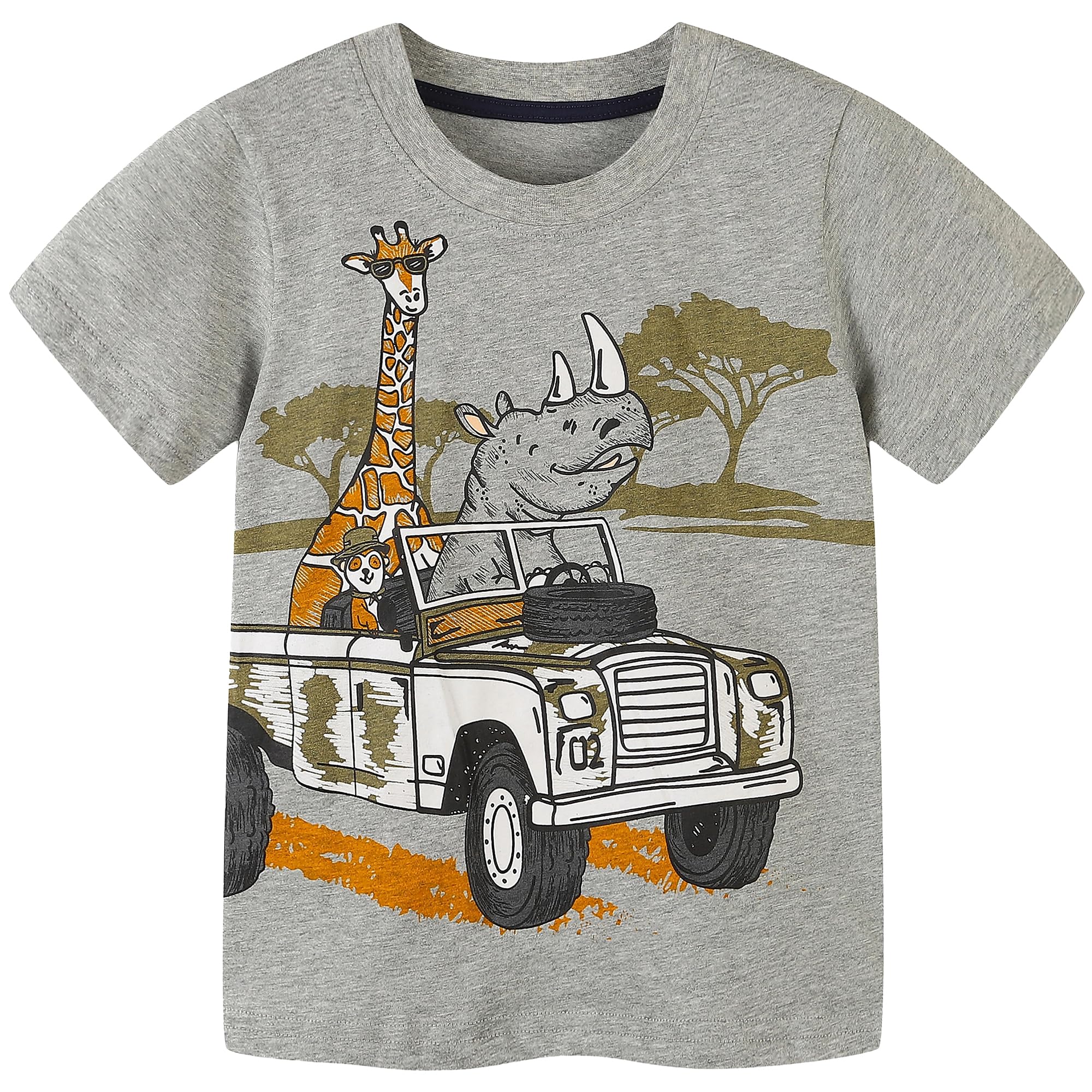 AIWUHE Toddler T Shirts Cotton Summer Tshirts Boys Girls Short Sleeve Tee Tops Casual Graphic Clothes Crew Neck Shirts 2-6Y