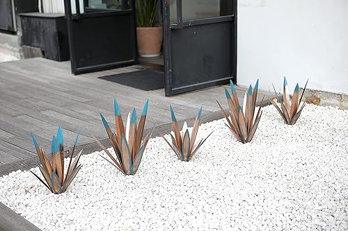 Miniatura 8 de Homight Escultura de Agave de Tequila de Metal Rústico DIY Planta de Tequila para Decoración del Hogar, Jardín al Aire Libre, Estatuilla de Patio,