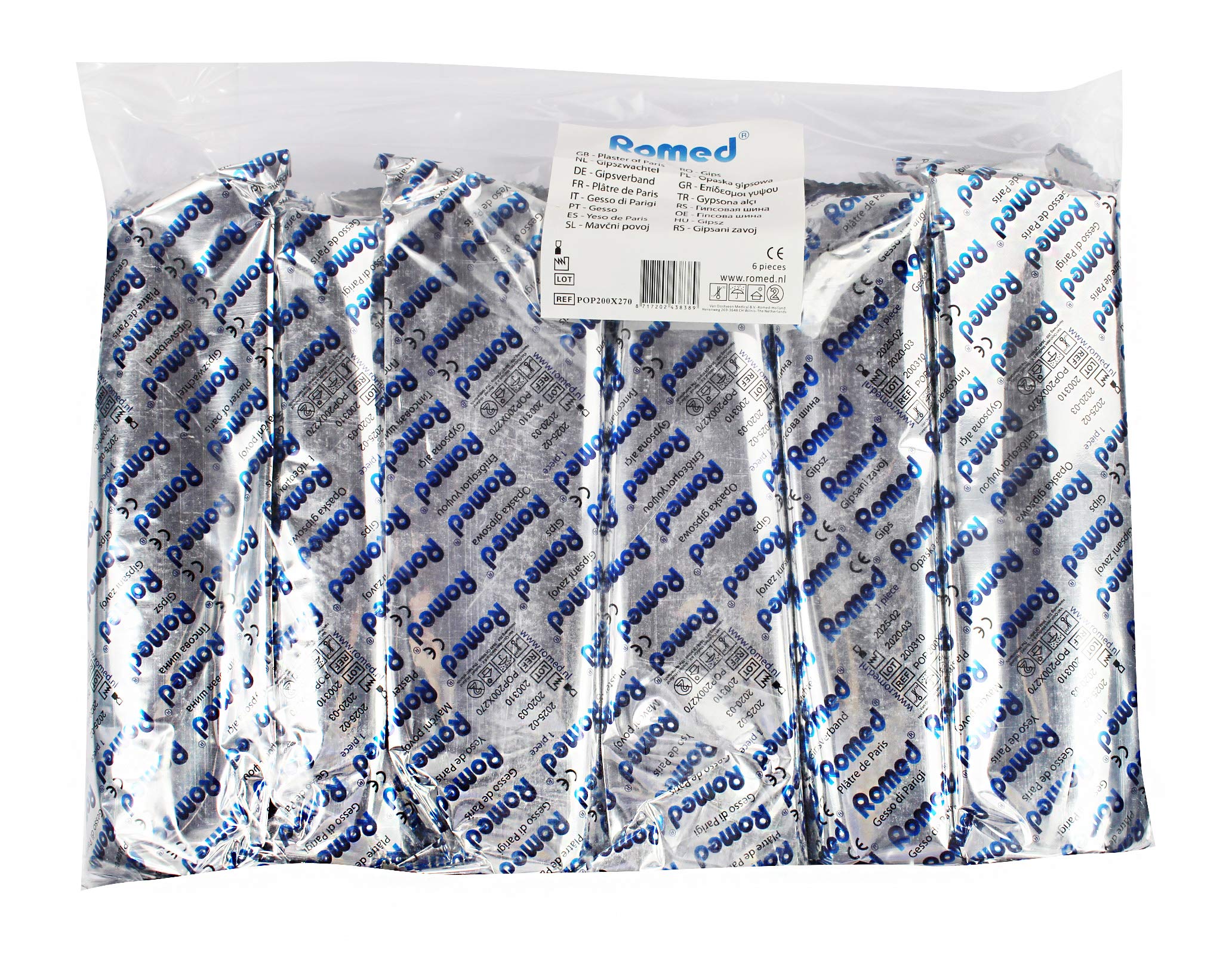 24 Rollen Gipsbinden 20 cm x 3 m insg. 72 Meter Babybauch Gipsabdruck tauchfertig von Romed