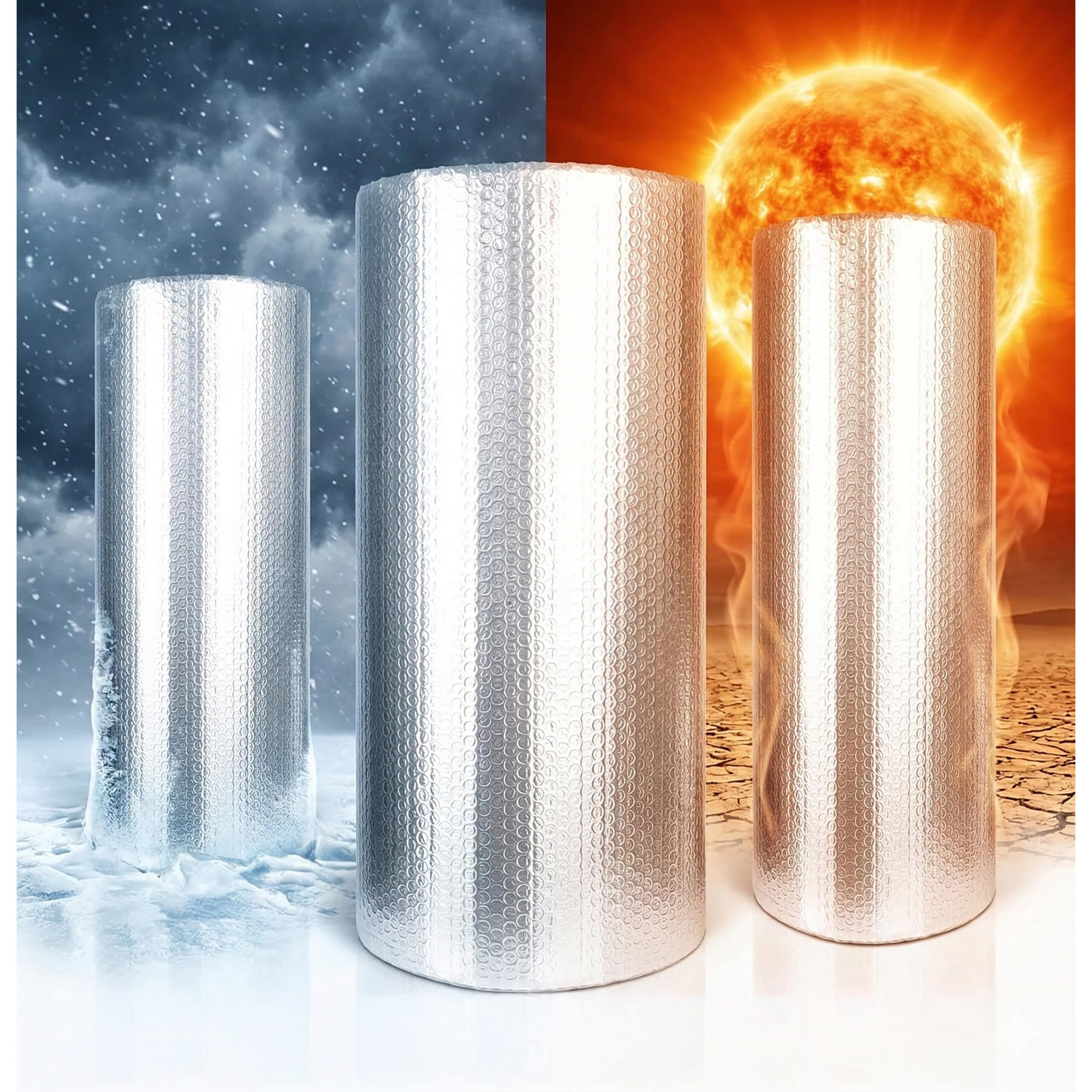 Relaxdays Pellicola Riflettente per radiatori 0,6x25 m, Bolle 4 mm, Tetto, pareti, finestre