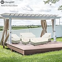 Vista 5 de Funda de mimbre para mesa auxiliar de patio, impermeable, cuadrada, pequeña, adecuada para mesa auxiliar de mimbre de 3 piezas, juego de mesa