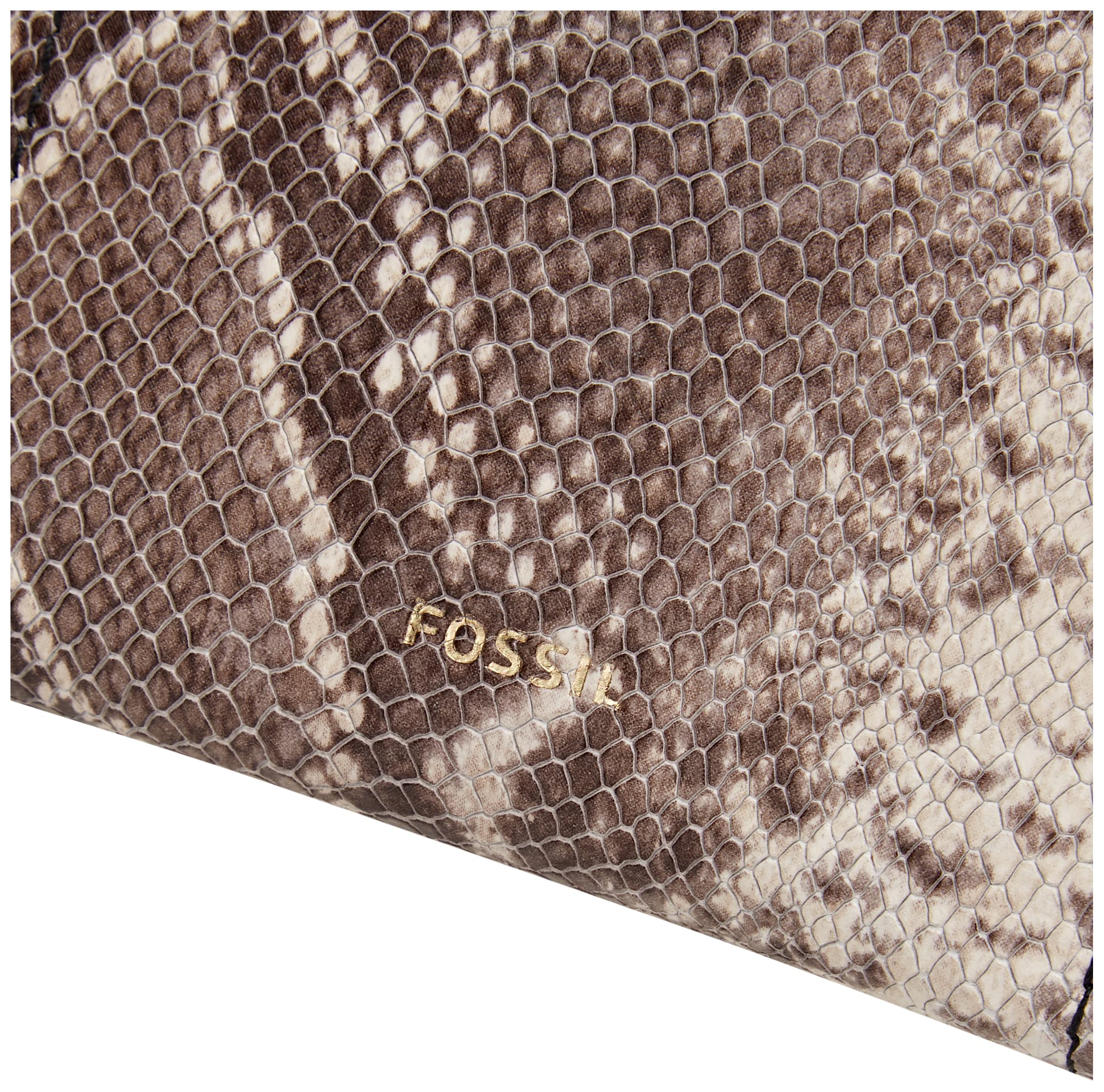 Fossil Womens Logan Bifold Snake Print, 10.2 L x 2.5 W x 8.9 cm H, Estampado de Serpiente., 10.2 cm L x 2.5 cm W x 8.9 cm H