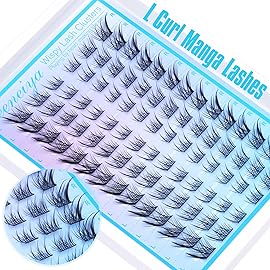 Manga Lash Clusters Fairy Cat Eye Lash Clusters Natural Fox Eye Eyelashes Clusters Wispy C Curl Cluster Eyelash Extensions Anime DIY Individual Lashes Natural Look by Geeneiya, Left and Right