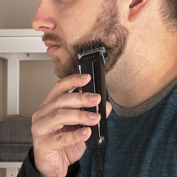 Wahl PowerPro Corded Detailer Trimmer Kit for Mens Grooming for Beard, Mustache, Stubble, Ear, Nose, Body Grooming Model 9686