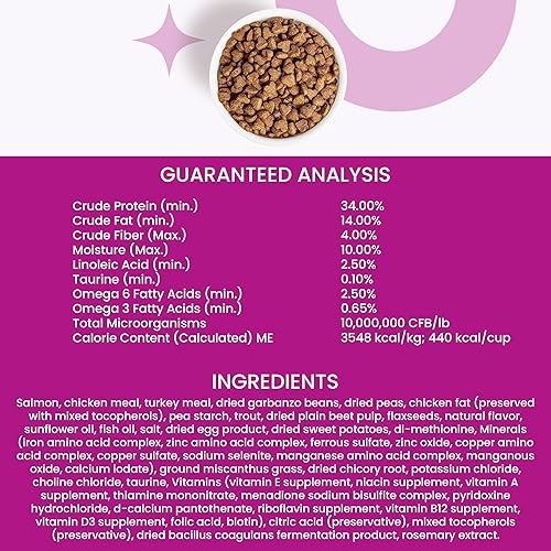 Miniatura 8 de I and love and you Naked Essentials Alimento Seco para Gatos - Salmón + Trucha - Sin Granos, Carne Real, Sin Rellenos, Prebióticos + Probióticos,