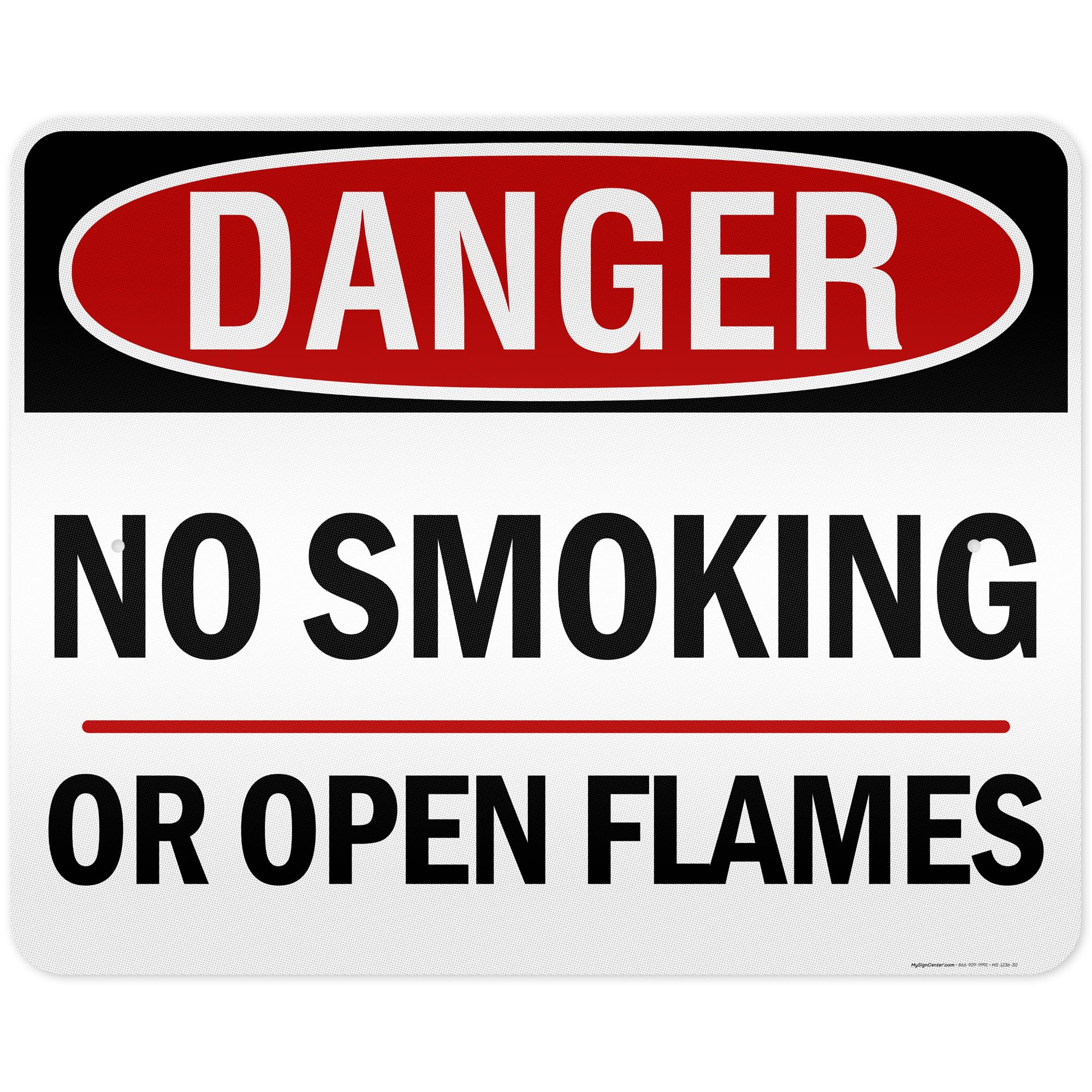 Danger No Smoking or Open Flames Sign, 24x30 Inches, 3M EGP Reflective .080 Aluminum, Fade Resistant, Made in USA by My Sign Center