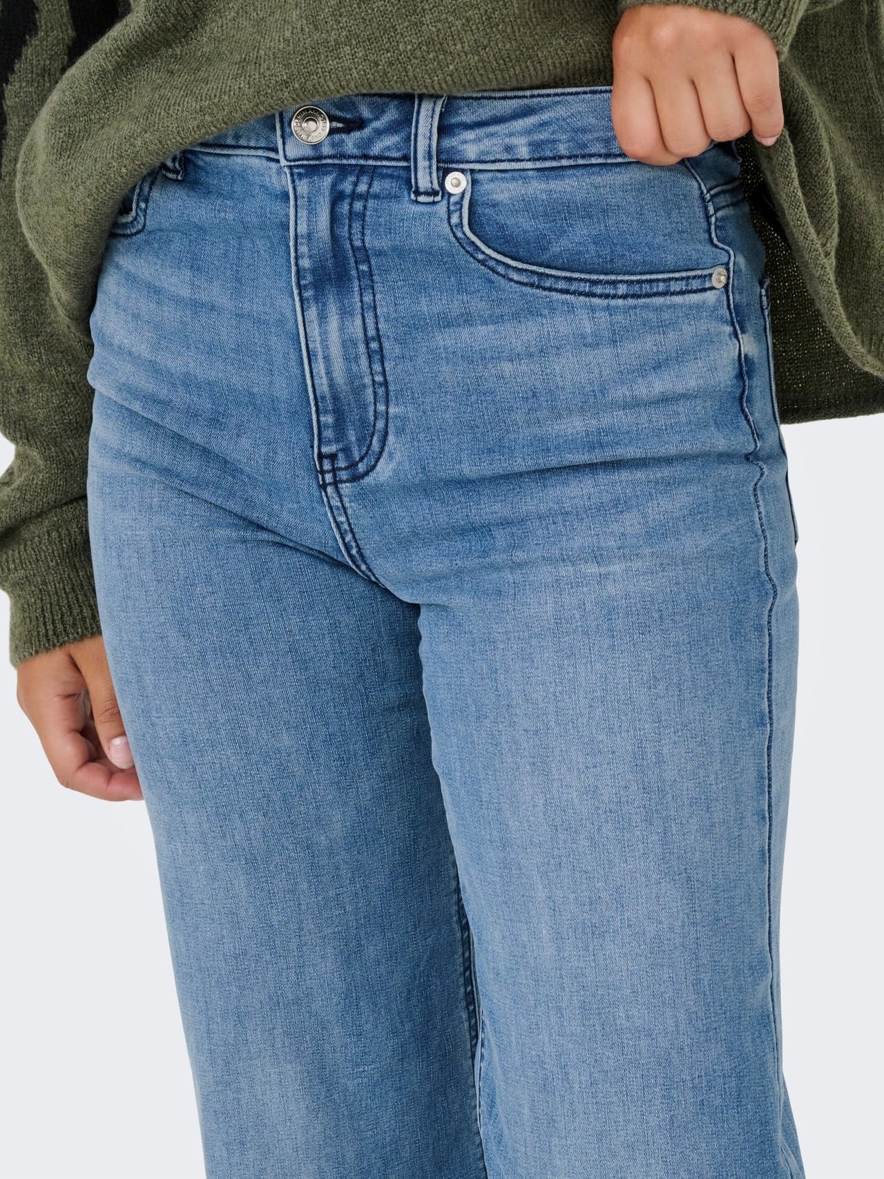 ONLY Femme Onljuicy-wauw Hw Wide DNM Gua113 Noos Jean À Jambes Larges, Denim Bleu Médium, M / 30L EU