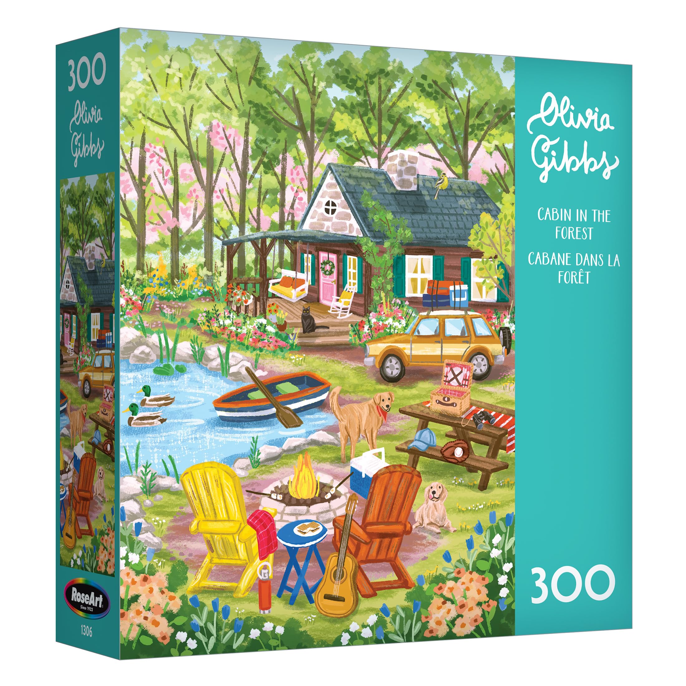 Olivia Gibbs - Cabin in The Forest - 300 Piece Jigsaw Puzzle for Adults
