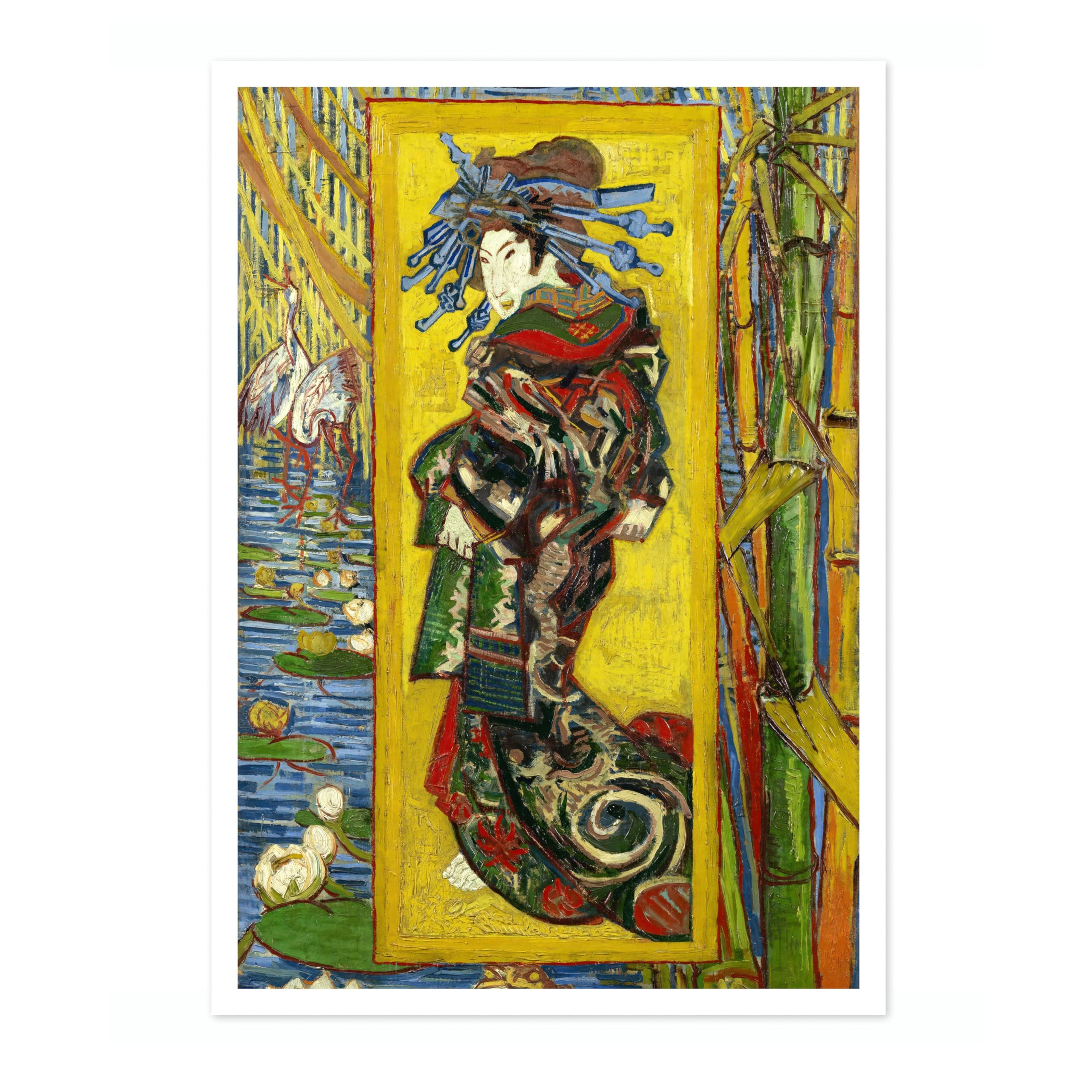 Animato Courtesan After Eisen Vincent Van Gogh Print, Classic Famous Oil Painting Print, Modern Art Exhibition, Home Decor Wall Art, Archival Matte, A2 (Print Only) - 59.4x42cm