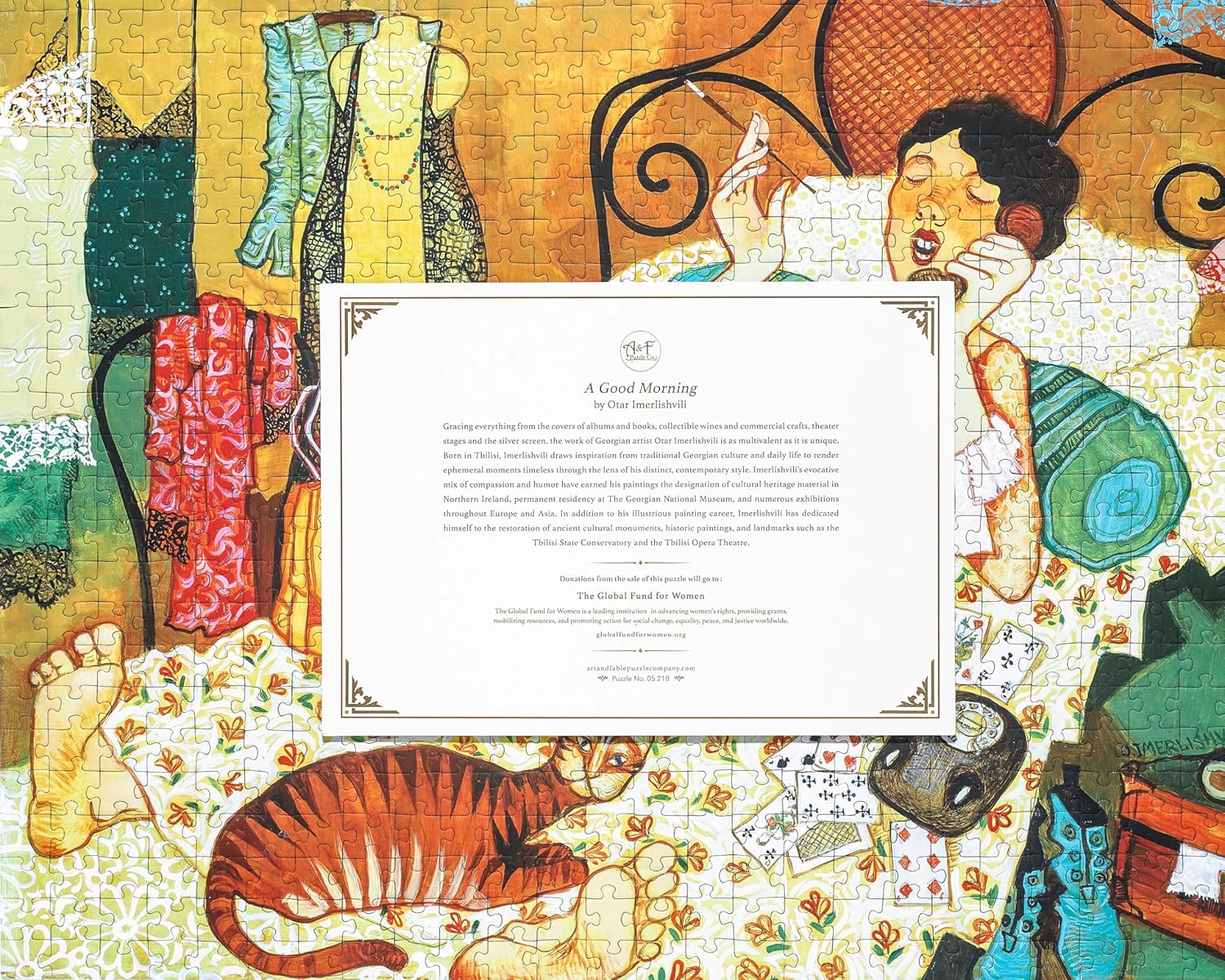 Art & Fable Puzzle Company A Good Morning by Otar Imerlishvili 750 Piece Fine Artwork Premium Adult Jigsaw Puzzle