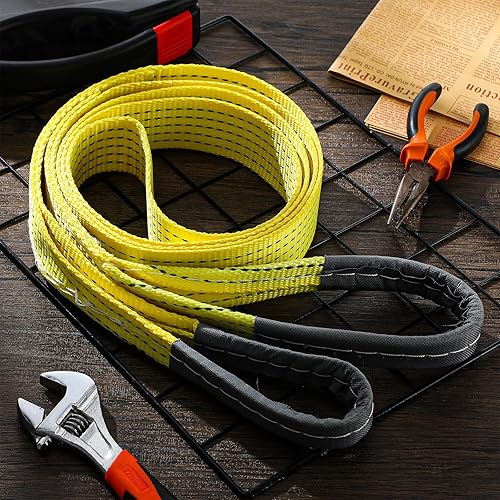 Miniatura 6 de 4 unids Lift Sling Straps Heavy Duty Web Slings Correas de poliéster Nylon para alzamiento coche uso al aire libre