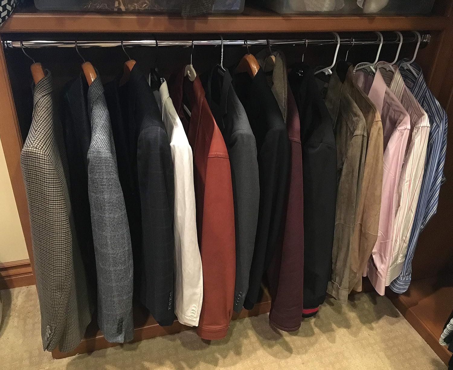 Garment Cover for Closet Rod and Portable Clothing Rack Shoulder Dust Cover - Protect Your Wardrobe in Style - Adjustable to fit 26" to 48" Long - 2 Pack : Home & Kitchen