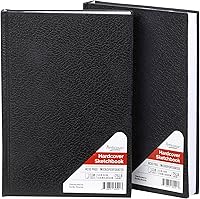 Artlicious Hardcover Sketchbook 2-Pack 5.5x8" 110 Sheets Premium 120gsm Paper for Pencils Graphite Charcoal Drawing