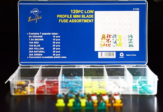 Swordfish 51150-120pc Low Profile Mini Fuse Assortment
