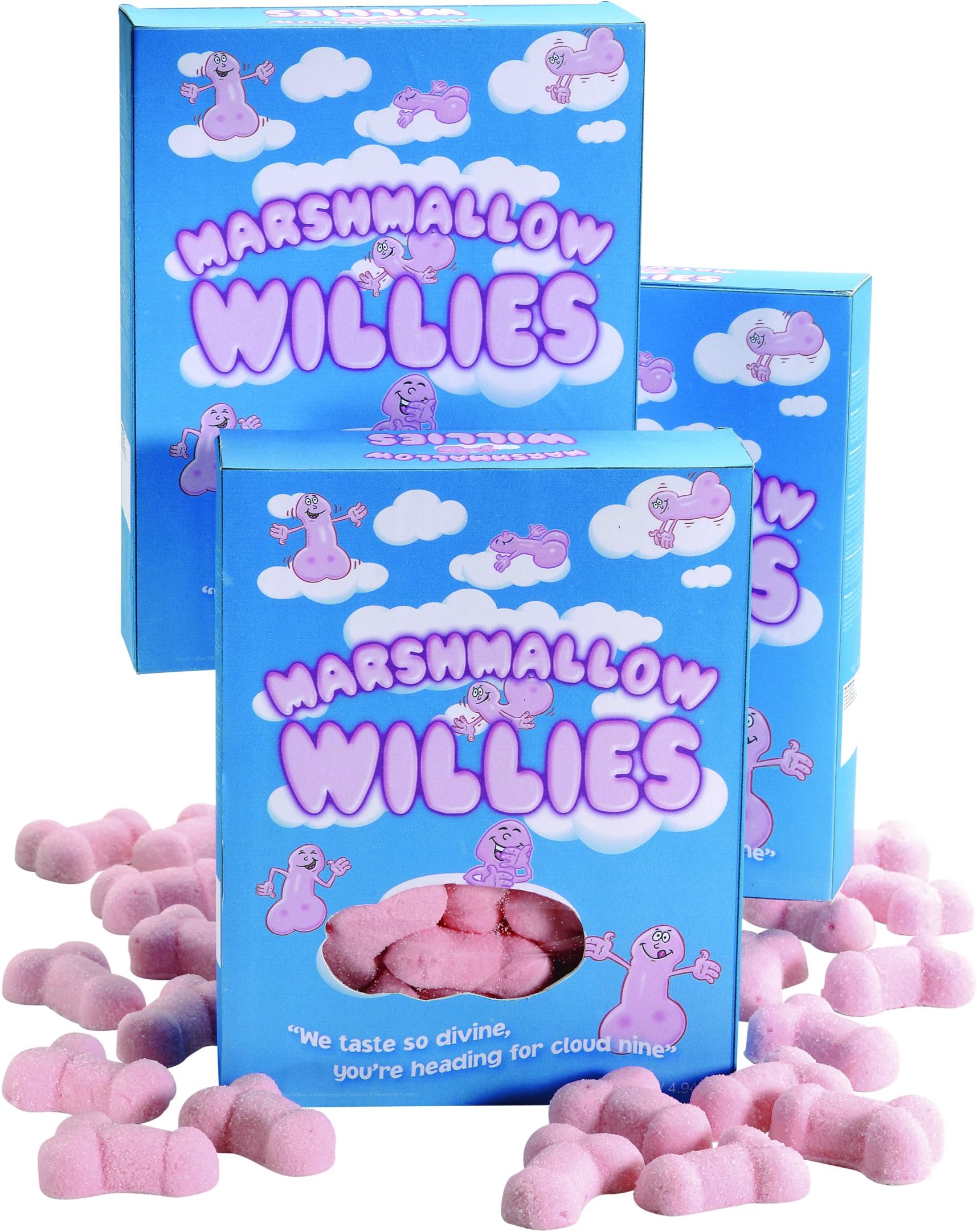 Think Great Gifts Ideal present gift. Marshmallow Willies. Fun adult party snacks