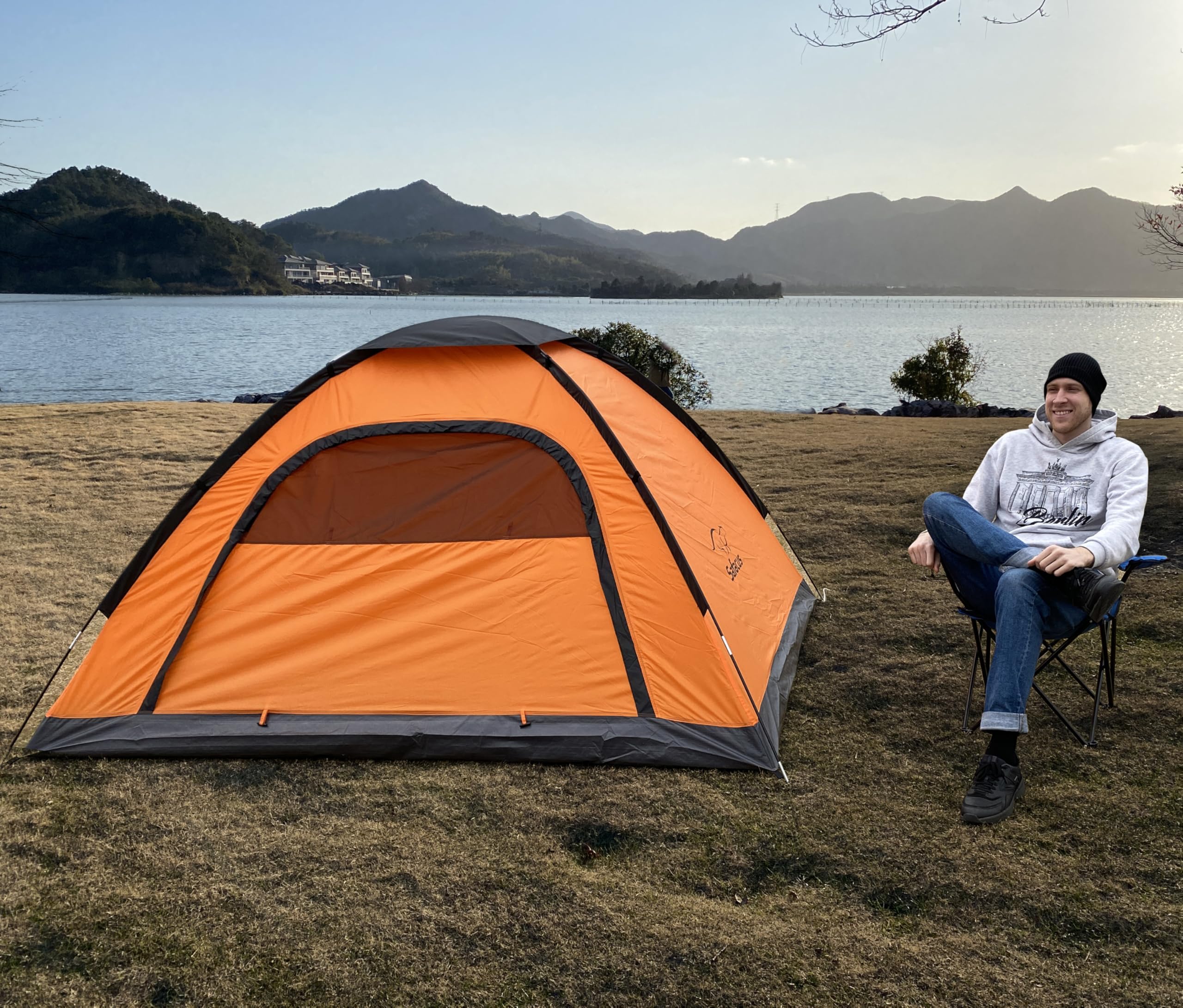 Tienda de campaña para 3-4 personas, ligera, estable, impermeable, 4 personas, tienda de campaña familiar para camping, viajes, trekking, jardín, festival