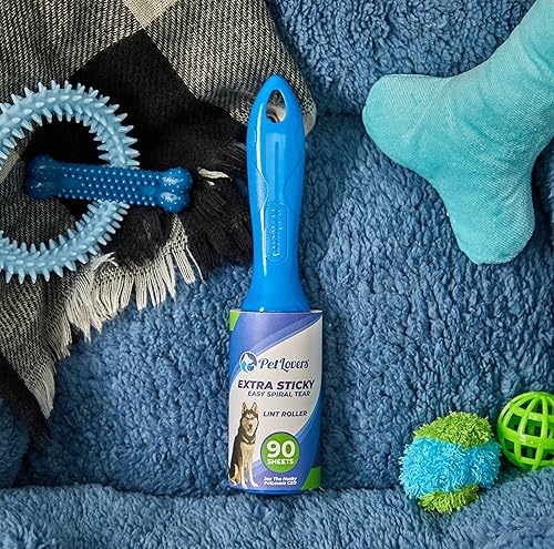Miniatura 6 de PetLovers Juego de 1110 rollos extra pegajosos para eliminar pelusas de mascotas, perros y gatos, 9 recambios y 4 mini rodillos de tamaño de viaje