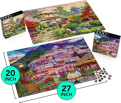 Miniatura 3 de Juego de 2 rompecabezas de 1000 piezas, para adultos, familias y niños a partir de 8 años.