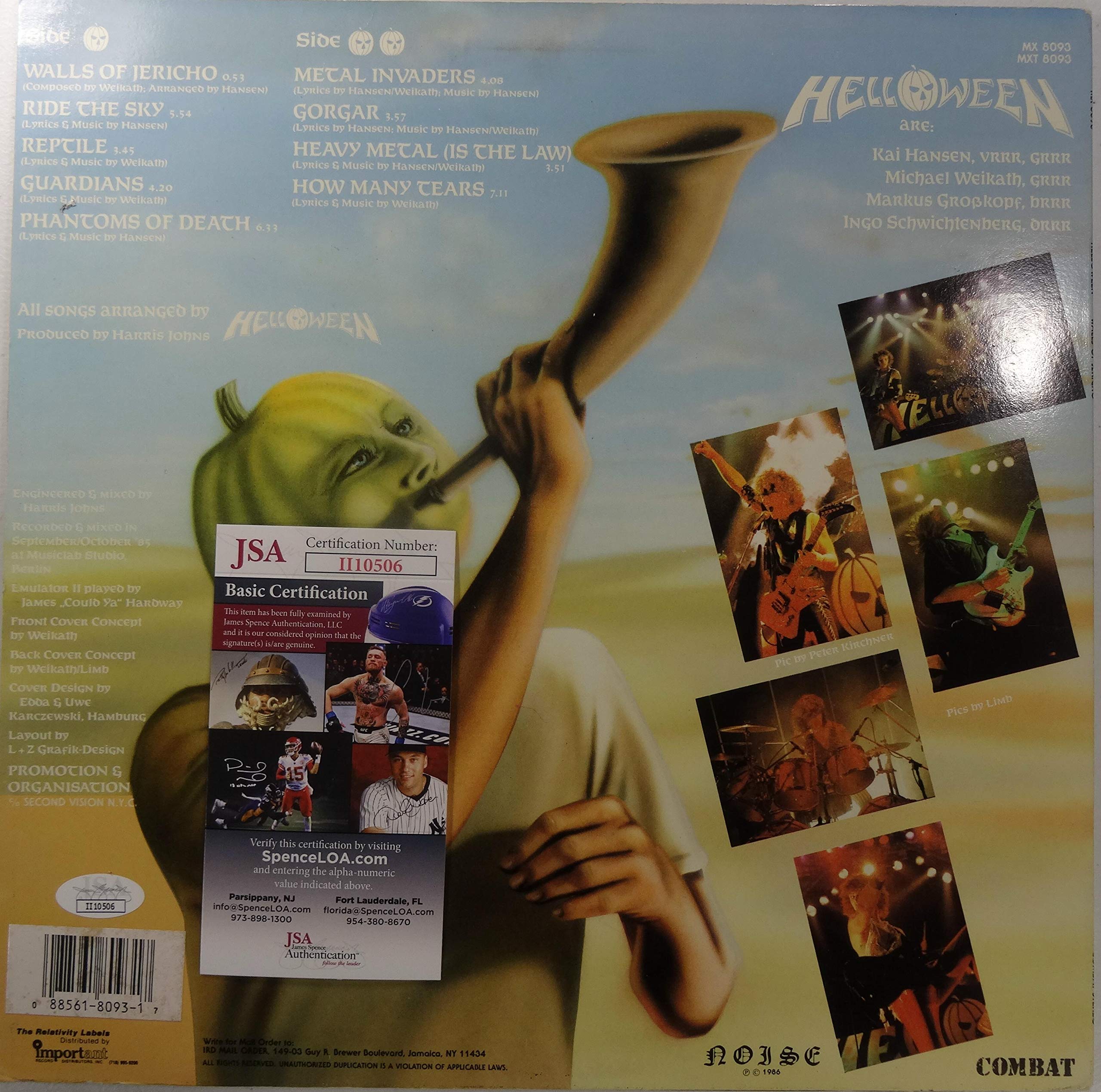 Helloween-Walls Of Jericho-LP Vinyl signed original - Rockers Records