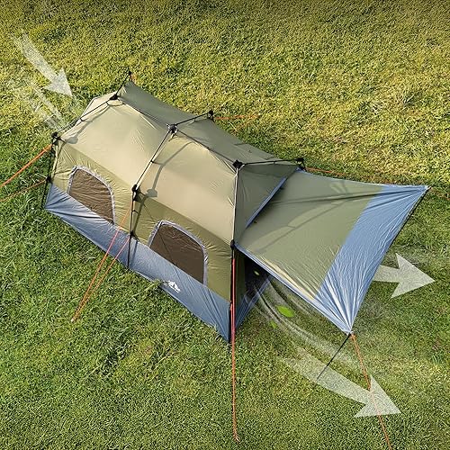 Miniatura 6 de Night Cat Tienda de campaña para 8 personas Tienda caliente de cabina instantánea impermeable grande con toldo y estufa Jack para Glamping familiar