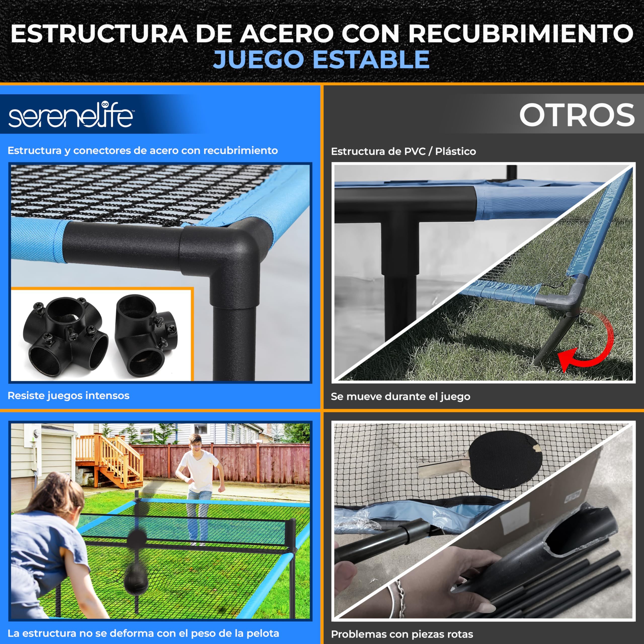 Serenelife Mesa de Ping Pong Plegable Portatil con Red