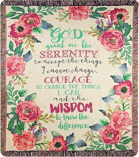MW Serenity Prayer Floral Mou50X60 - Manta para tapiz (50 x 60 pulgadas)