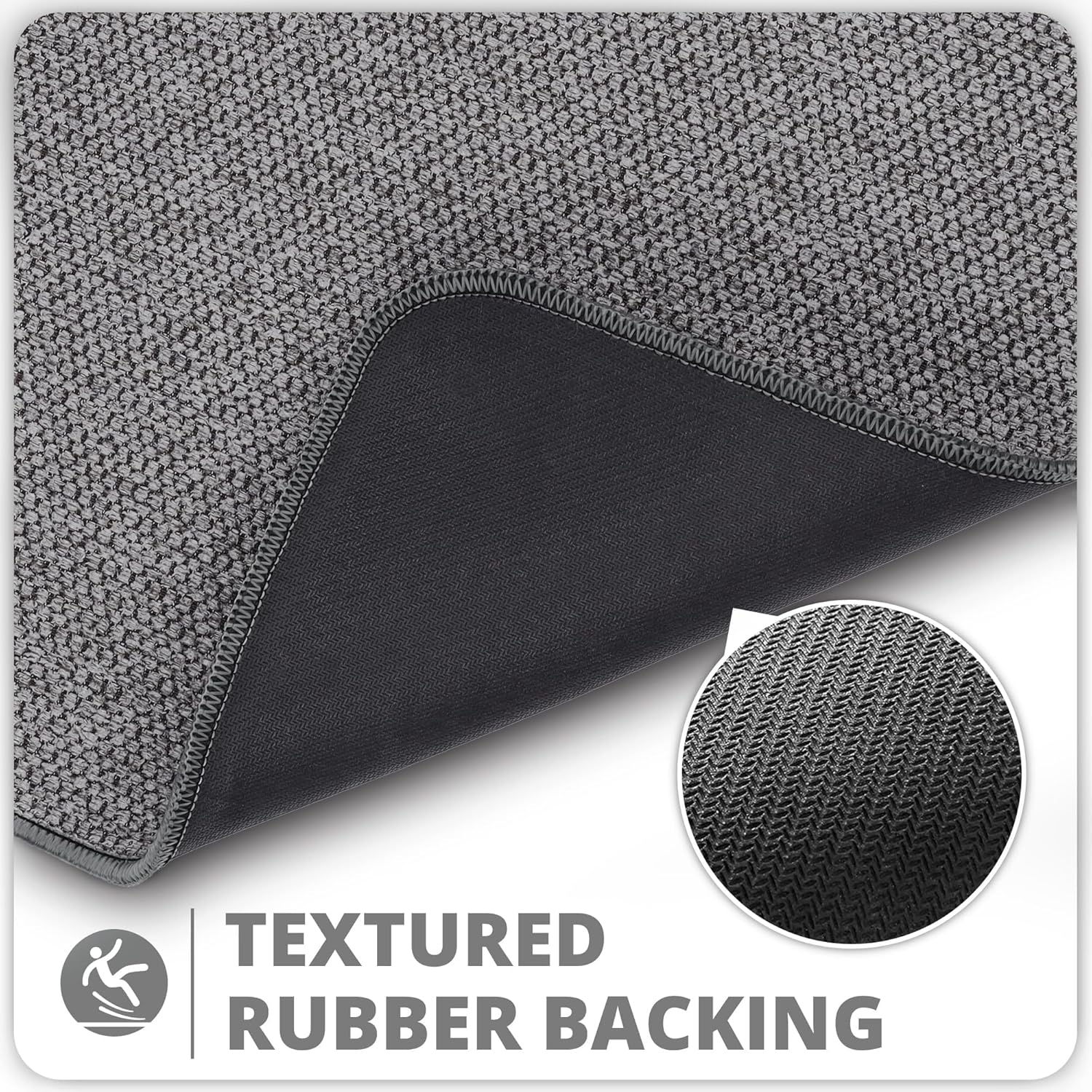 Bathroom Rugs Set 2 Pieces,Thin Bathroom Mats,Toilet Rugs,Quick Dry,Non-Slip,Machine Washable,Low Pile,Absorbent Bath Mats,Shower,Sink,Home Decor Accessories.Dark Grey,1'5"x2'3"+1'8"x2" U Shape - Image 4