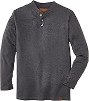 Vista 1 de Venado Camiseta de manga larga y cuello henley para hombre, material flexible