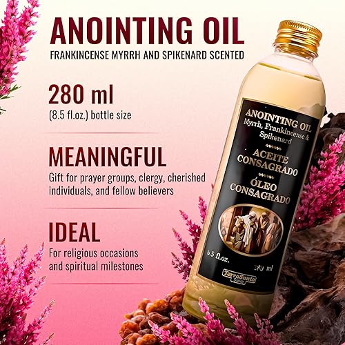 Miniatura 2 de Aceite esencial aromático esencial de unción perfume, incienso, mirra y espiga de incienso, 8.5fl.oz 9.5 fl oz, de Tierra Santa de Jerusalén,