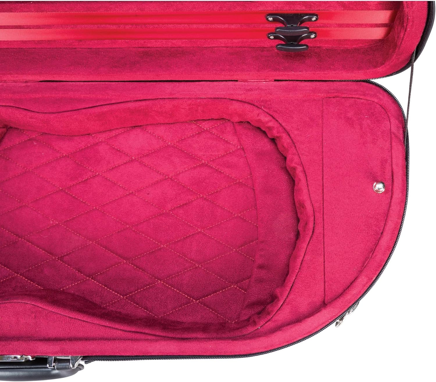 Heritage Go! Viola Case Lightweight with Backpack Straps, Fits 16"-16.5" Violas, Foam Shell, Hygrometer & Music Pocket