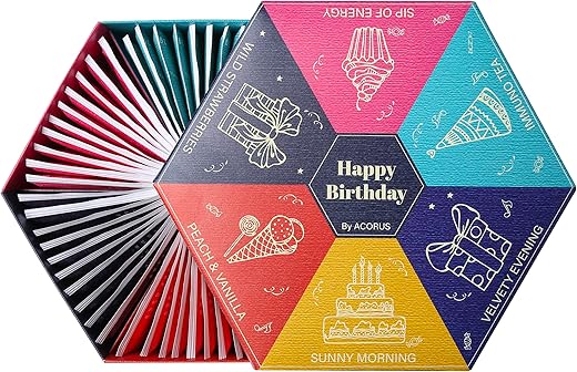 ACORUS Happy Birthday Gift Set | Fruit Selection Herbal Tea & Black Tea | 60 Sachets