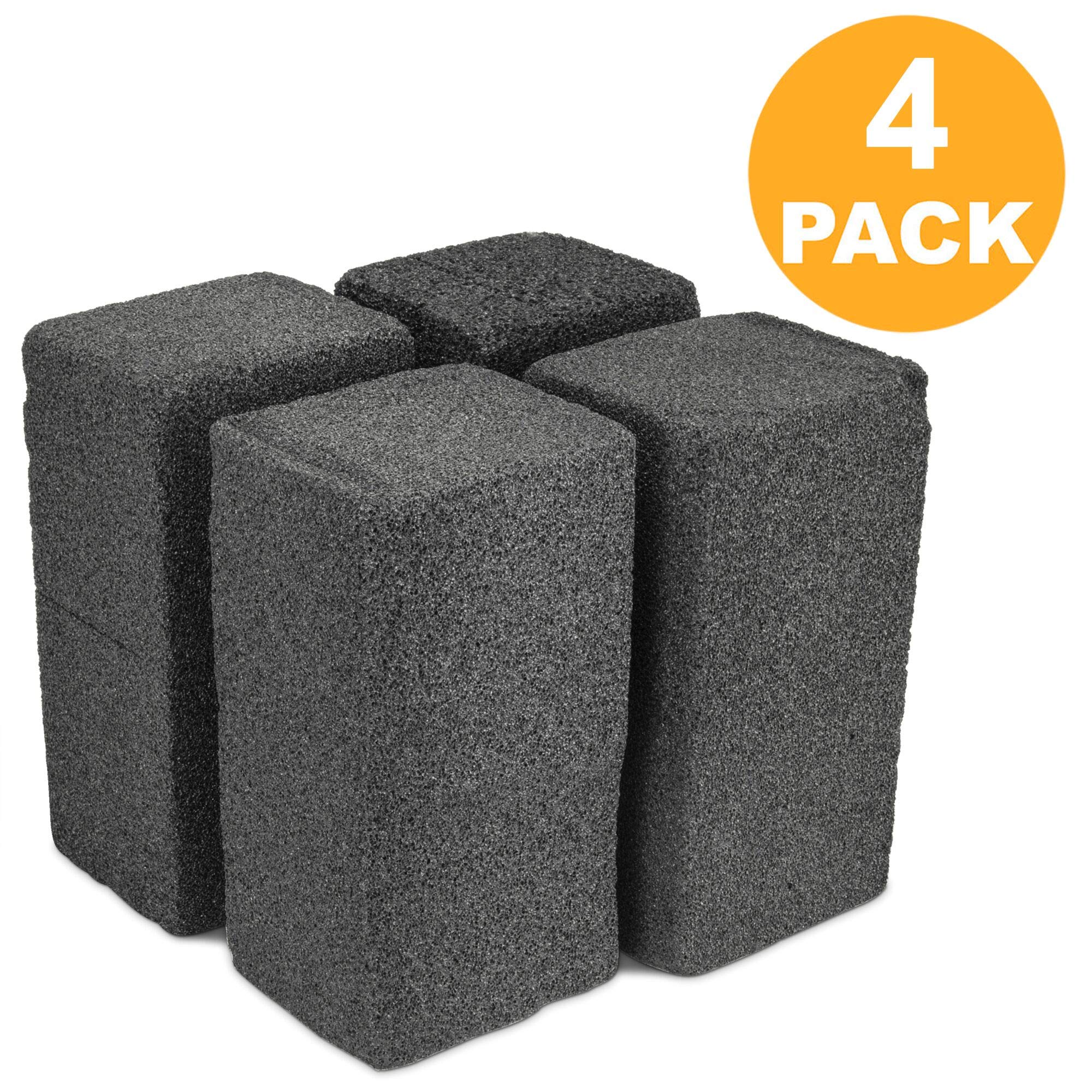 [4 Pack] Grill Cleaning Brick Blackstone Griddle Scraper, Commercial