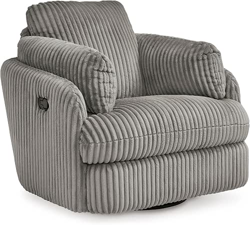 Signature Design by Ashley Tie-Breaker Swivel Glider Recliner, 2 Bolster