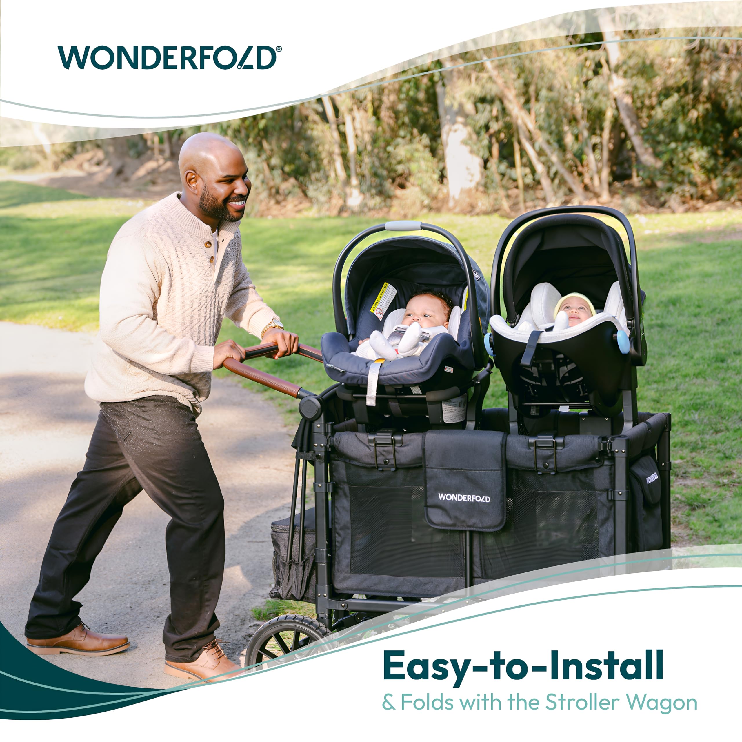 WONDERFOLD Adaptateur de siège auto pour poussette Wagon W4