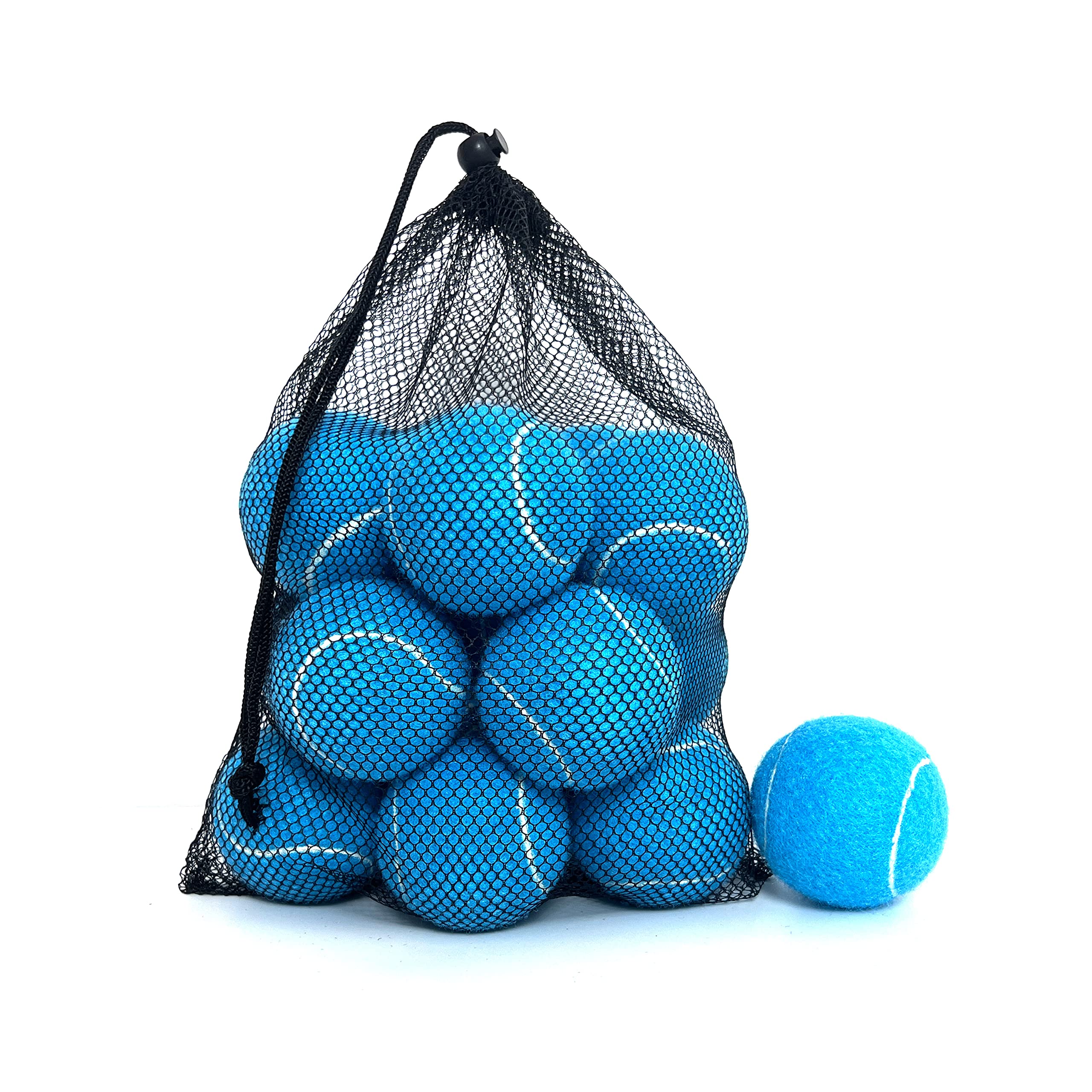 6/12 pezzi palline da tennis con borsa per il trasporto in rete
