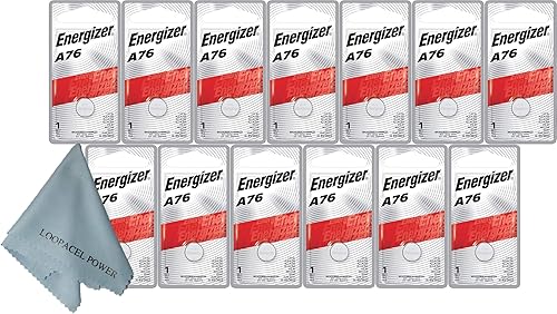 Energizer Pilas alcalinas A76 LR44 de 1.55 V (empaquetadas individualmente cada una con pestaña colgante al por menor) x 13