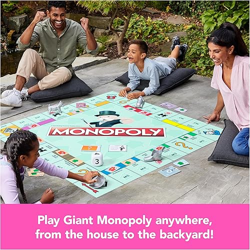 Miniatura 6 de Monopoly - Juego de mesa de edición gigante para niños, juego de mesa familiar, juegos al aire libre, juegos para niños con tablero masivo,