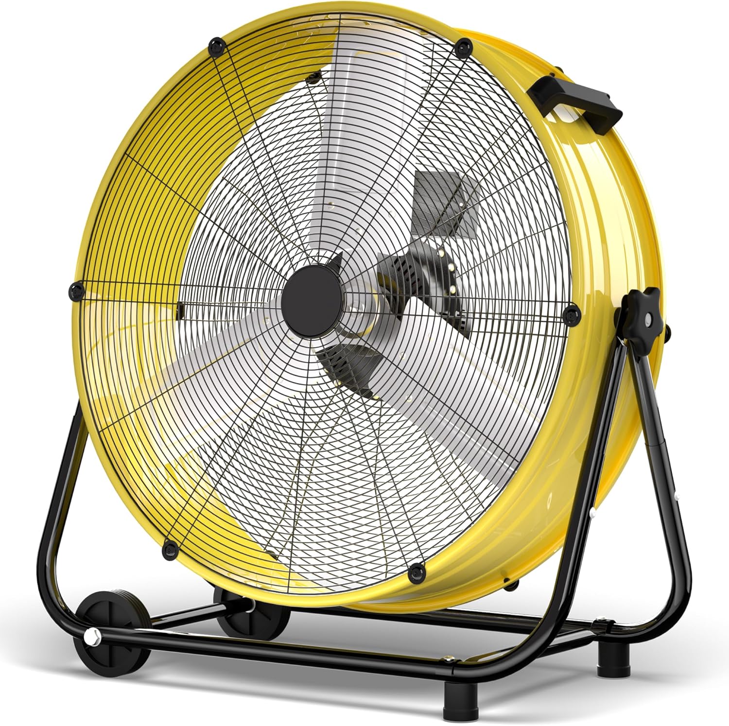 Uthfy 21800 CFM Heavy Duty Industrial Drum Fan, 36 Inch 600W High Velocity Floor Fan with 3 Speeds, 360° Tilt Metal Garage Fan for Warehouse, Commercial, Workshop, Factory and Basement